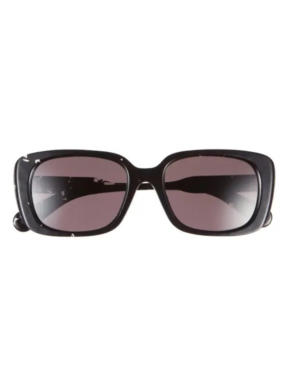 Chloé Rectangular Sunglasses Black Grey NWT $500 Retail Authentic - Picture 1 of 7
